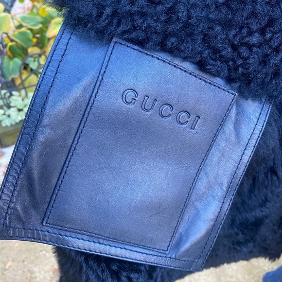 Gucci Shearling Leather Long Coat Womens Designer Winter Suede Jacket - Picture 3 of 9
